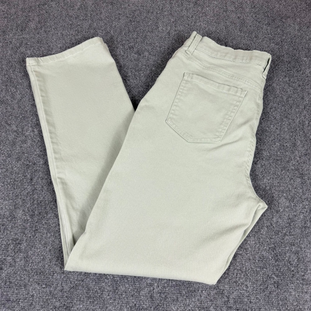 Gloria Vanderbilt Amanda High Rise Straight Leg Jeans Sage Green Size 10